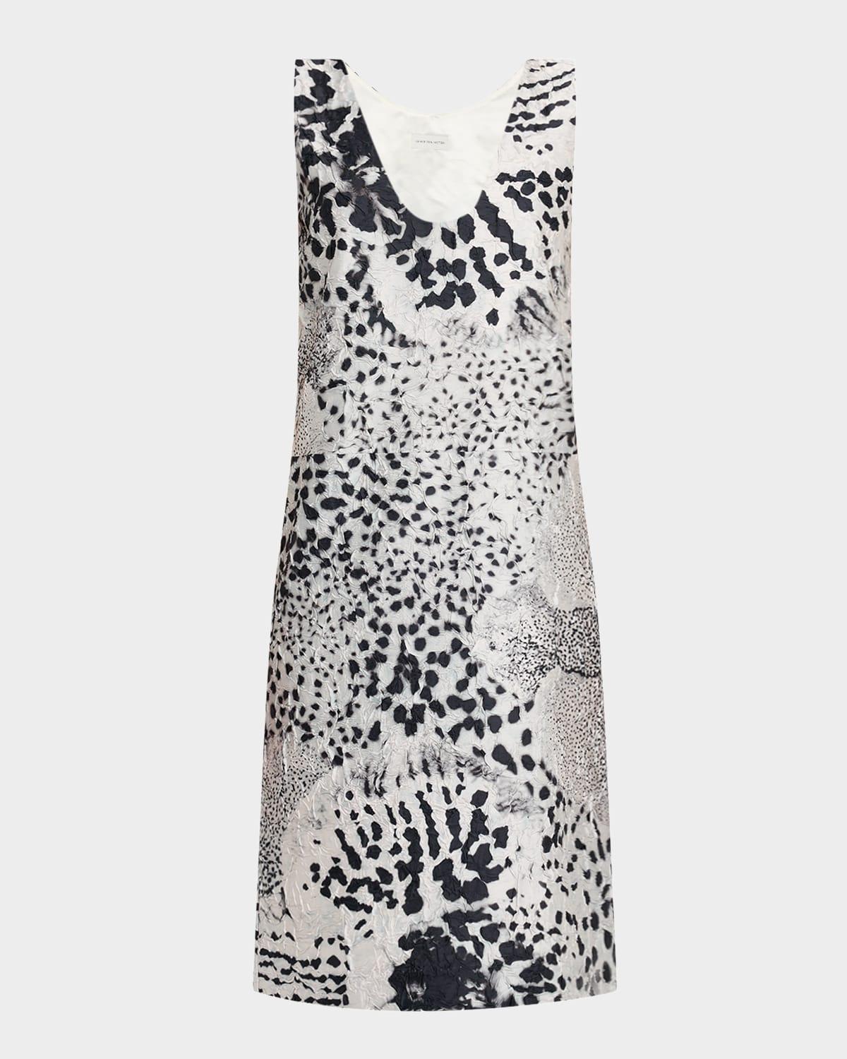 debis orchid-print crinkle shift dress