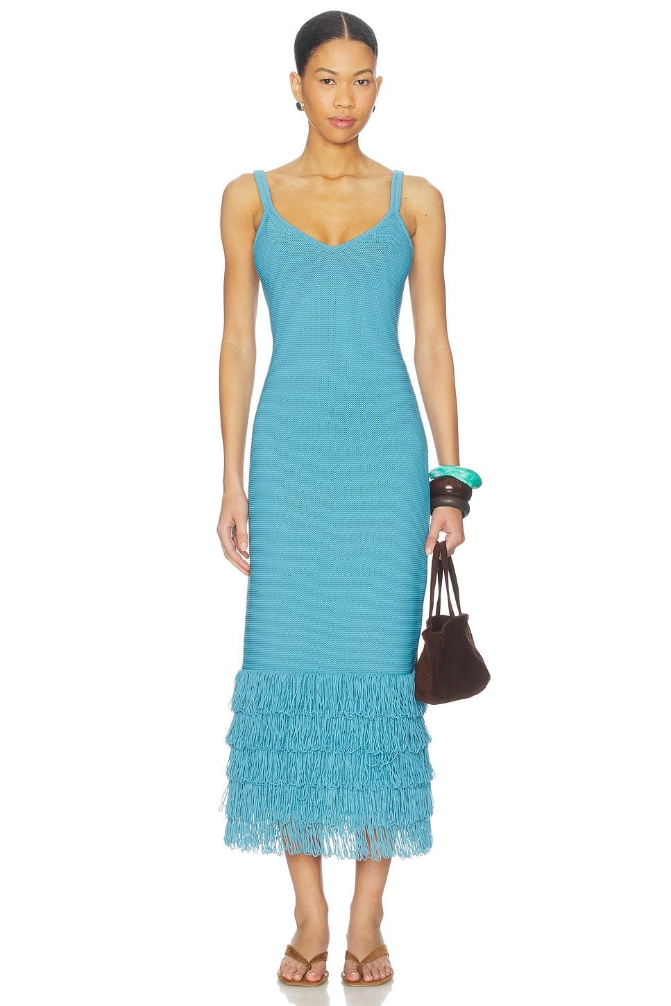 decker fringe midi dress