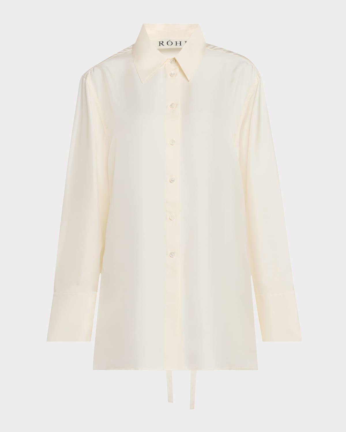 deconstructed silk shirt