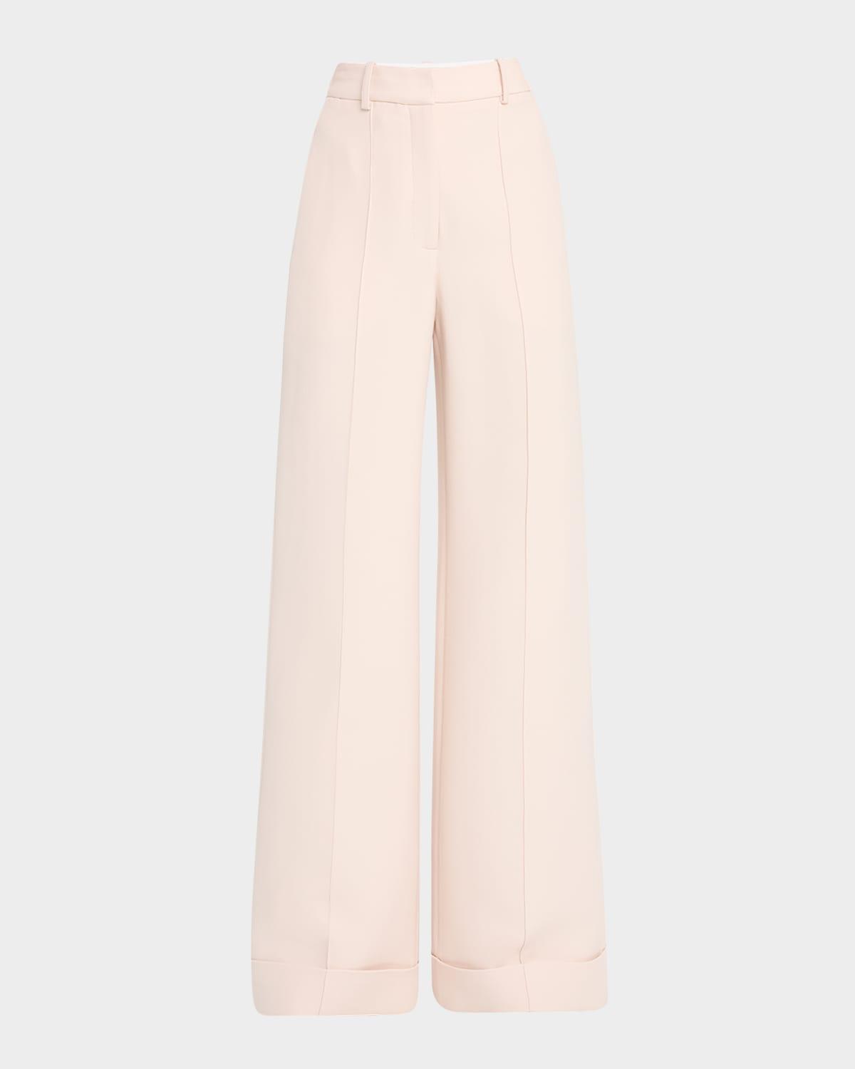 deeda flared silk wool pants