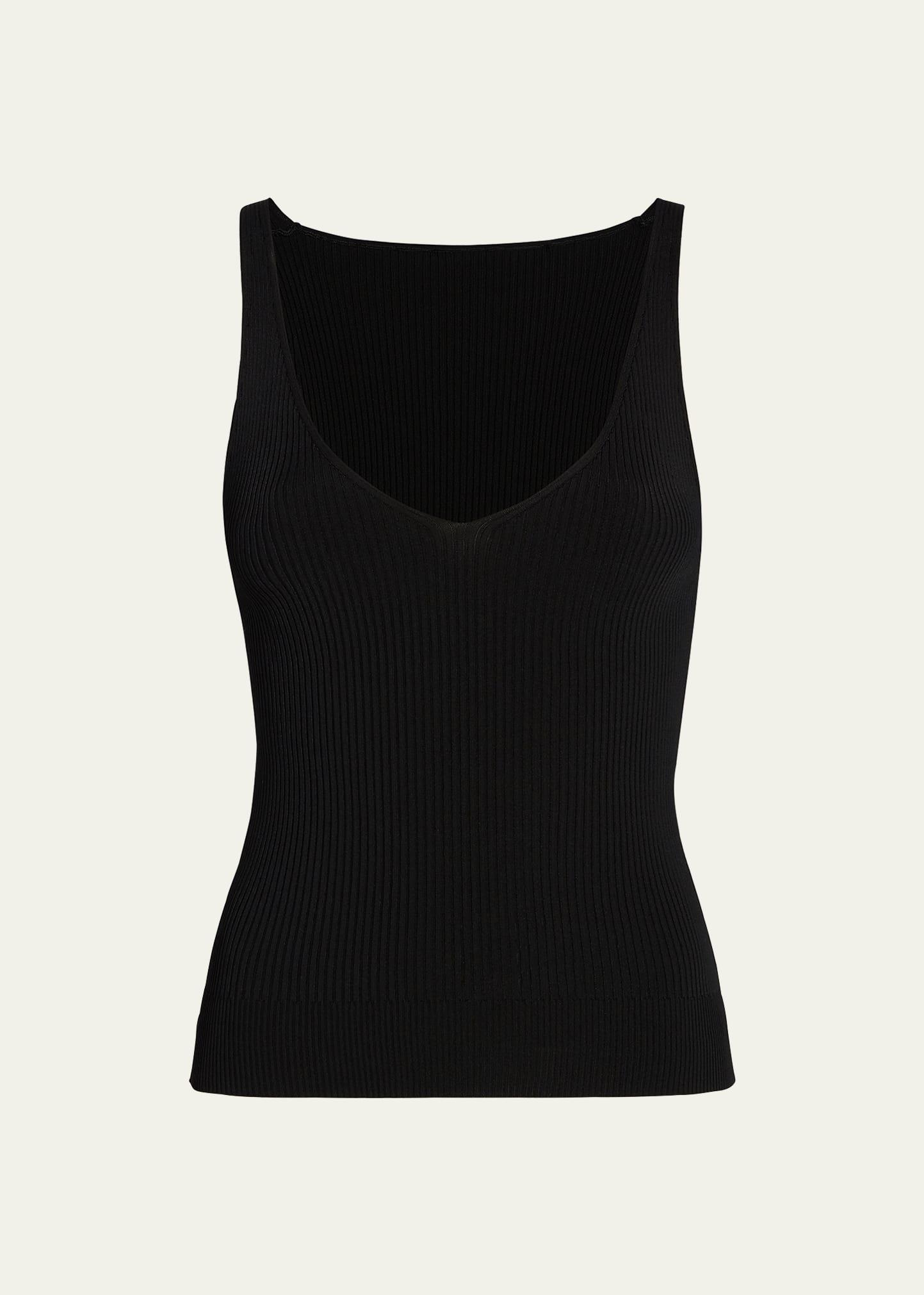 deep v knit tank top
