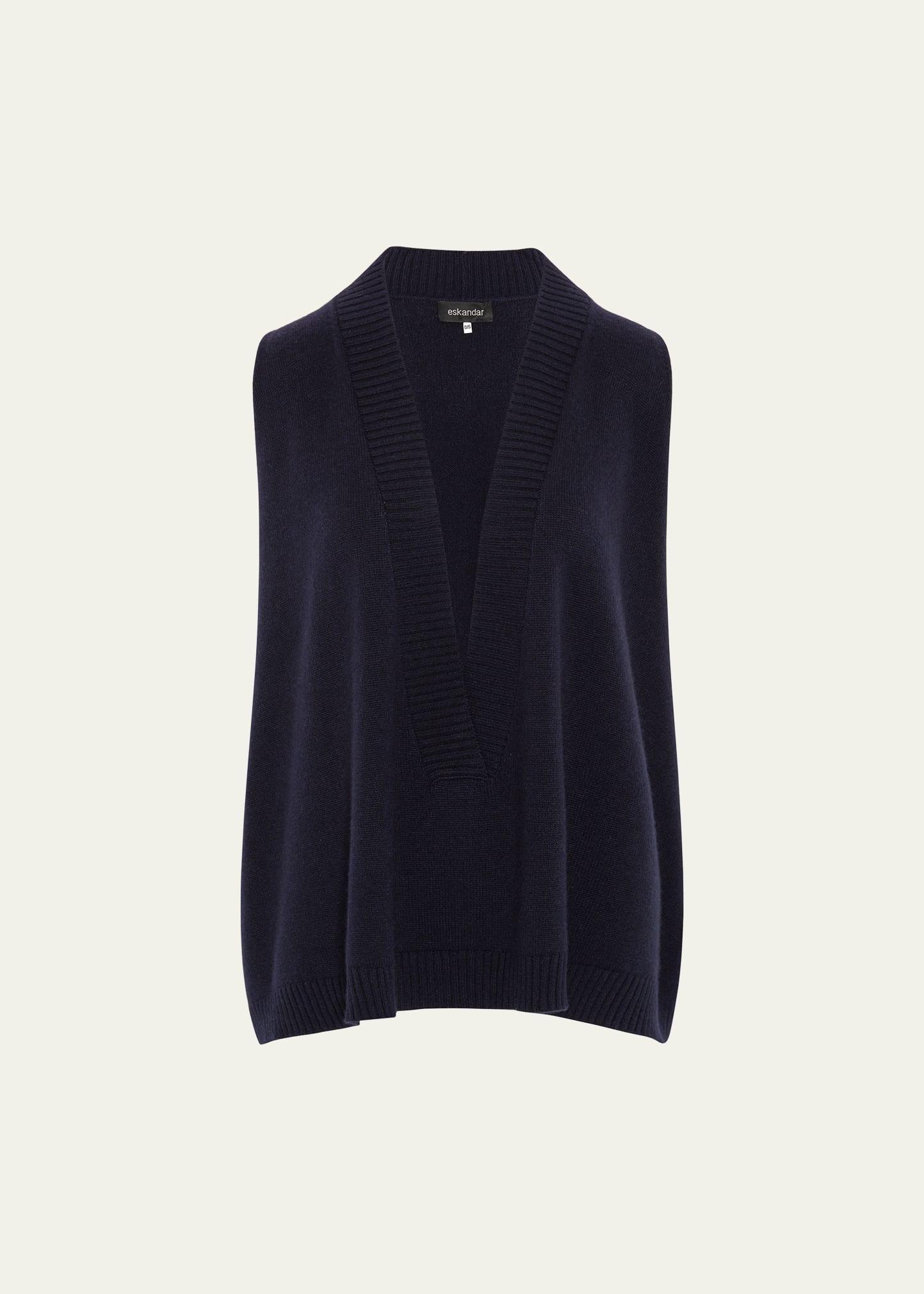 deep v-neck cashmere vest