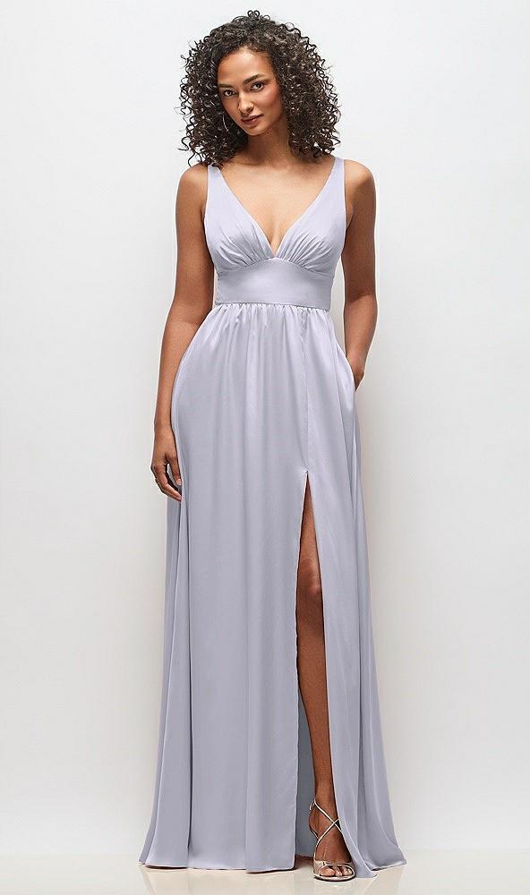 deep v-neck shirred skirt maxi dress with convertible straps