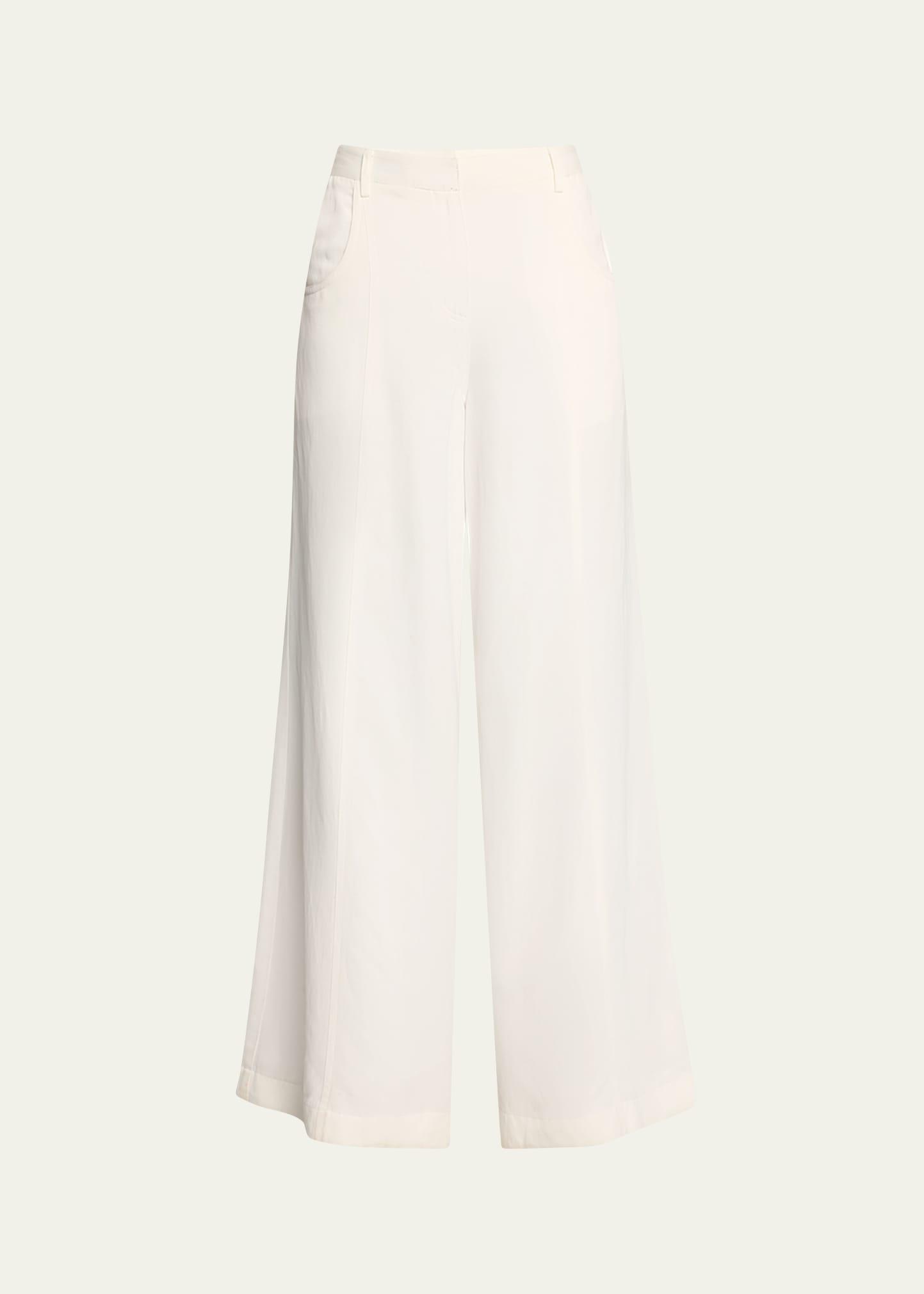 dees wide-leg linen-blend trousers