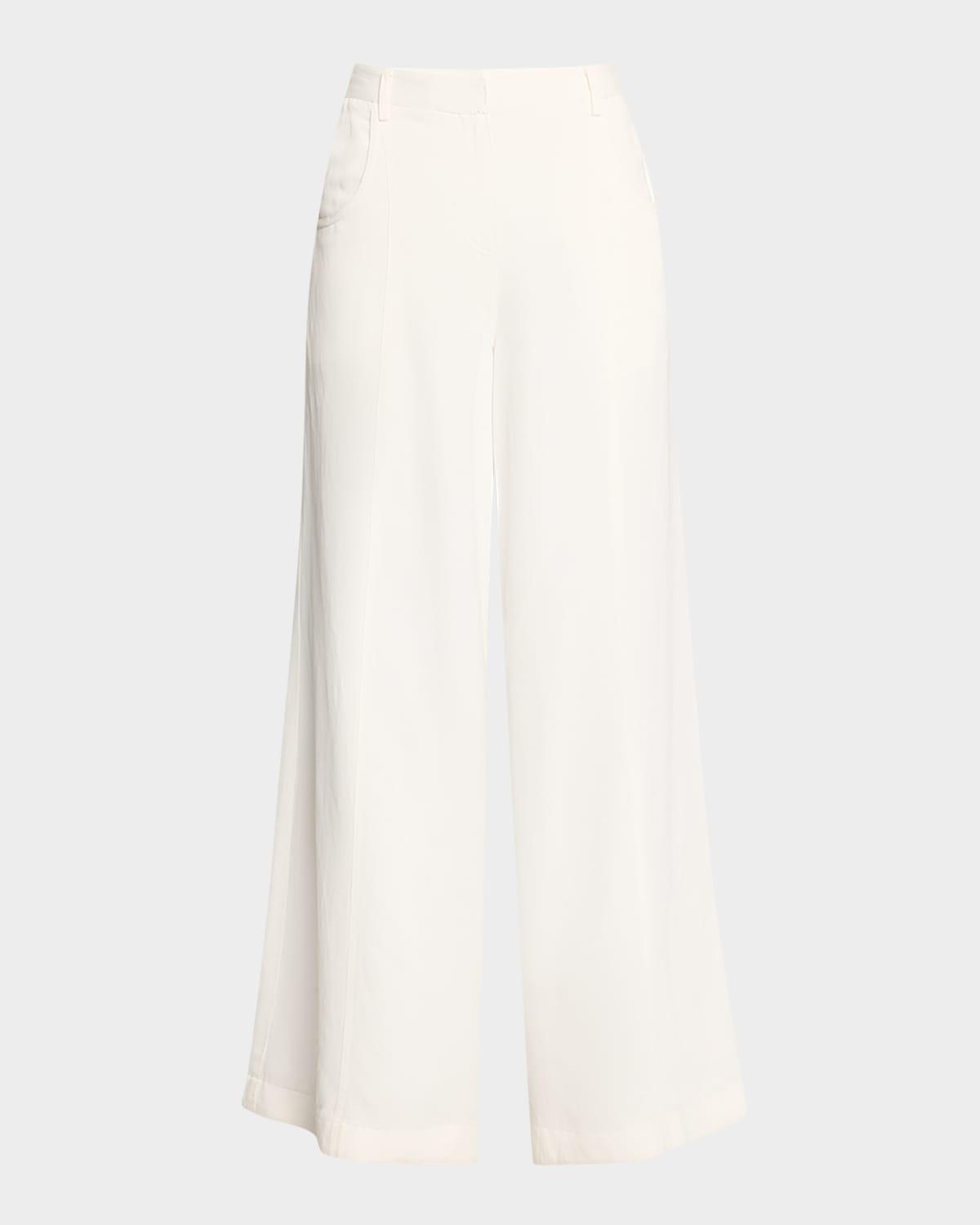 dees wide-leg linen-blend trousers