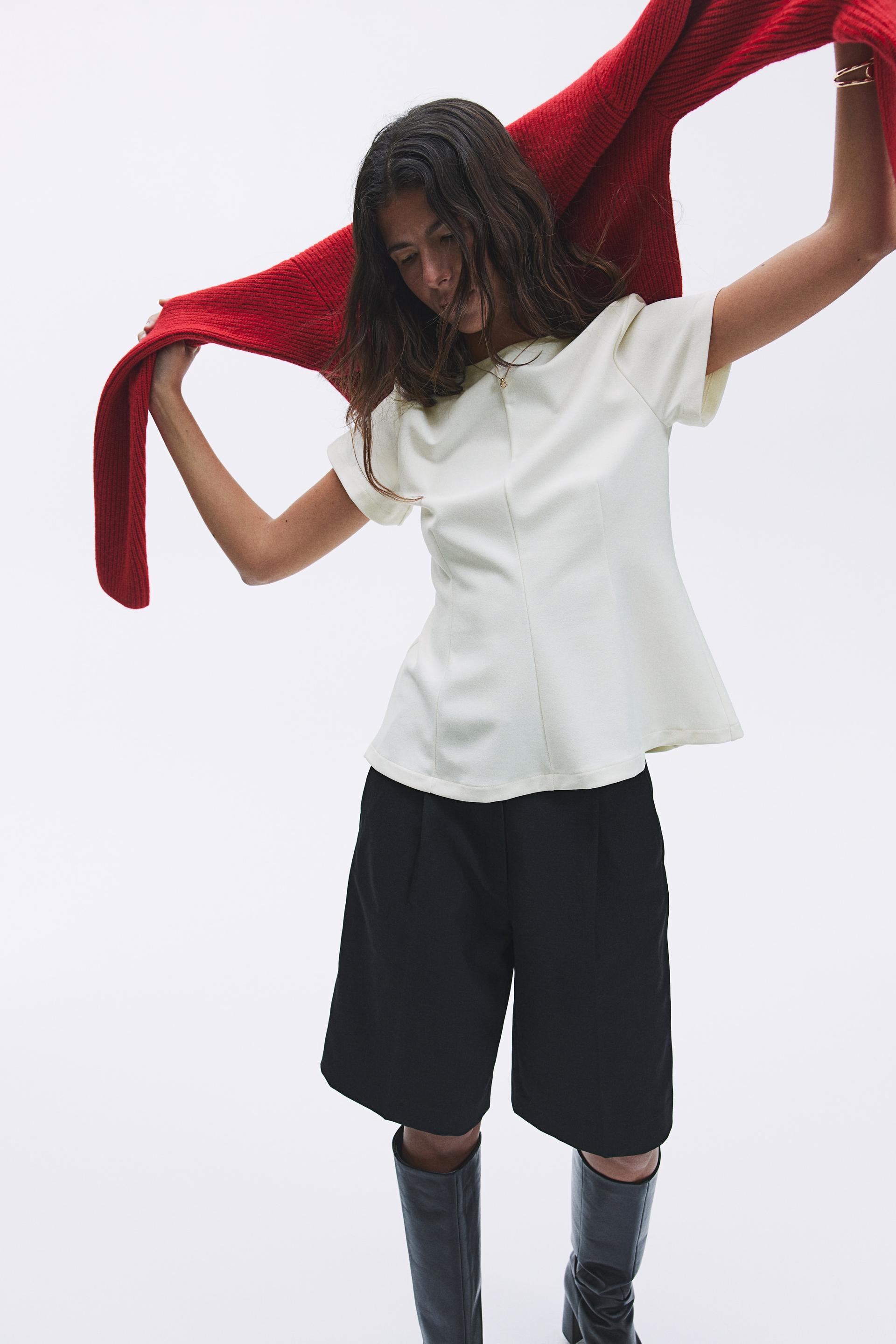 defined-waist top