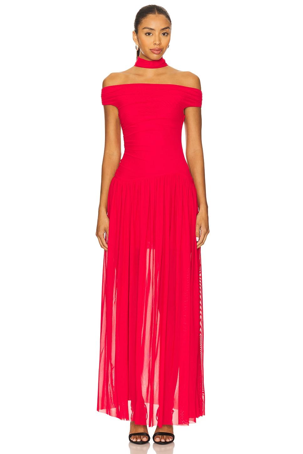 deija off shoulder maxi dress
