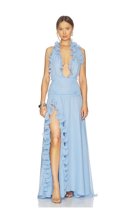 delfi ariella dress in baby blue.