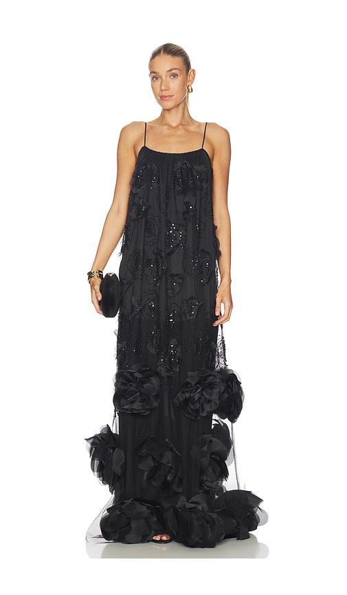 delfi ivy dress in black.