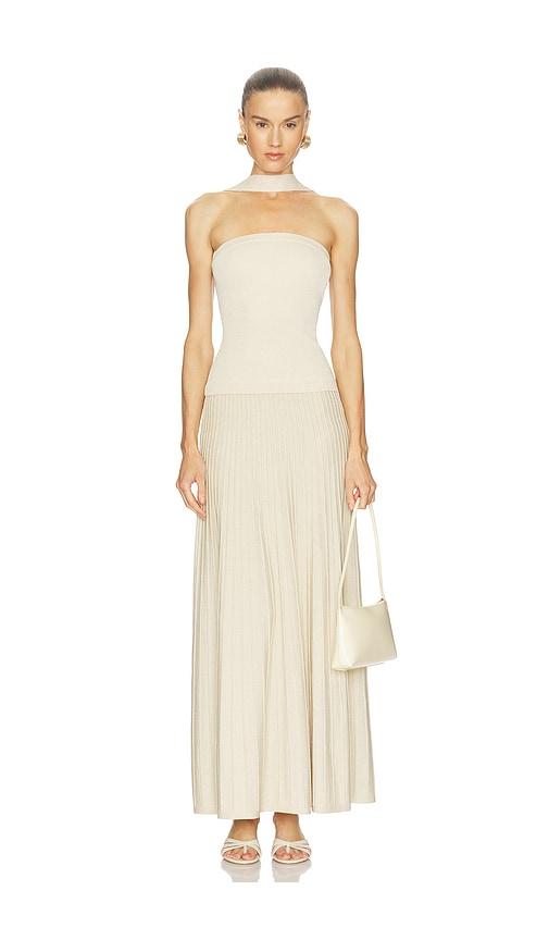 delfi lisette dress in nude.