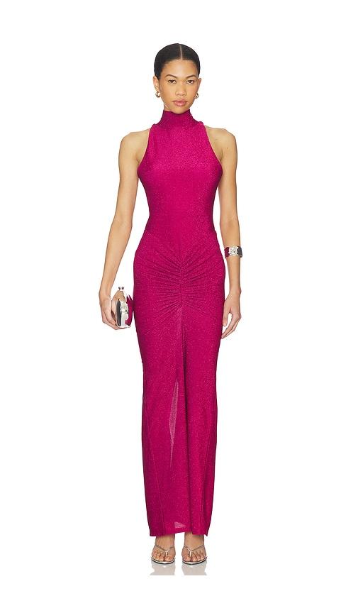 delfi roxana dress in ruby in pink.