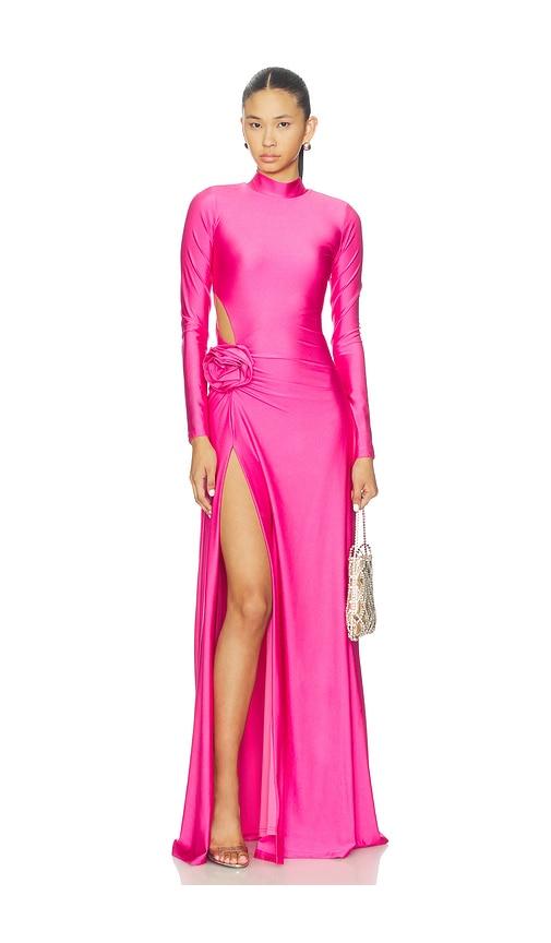delfi sabine dress in fuchsia.