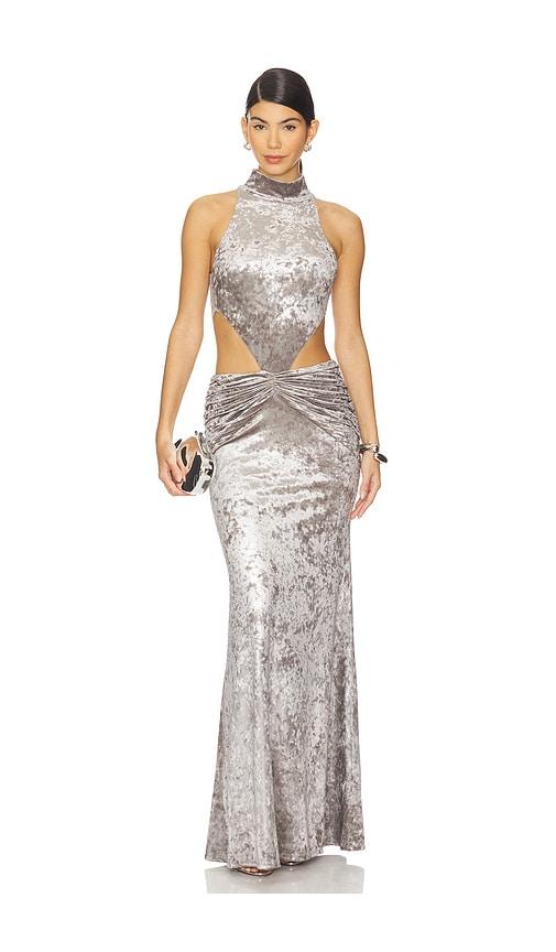delfi zarina dress in grey.