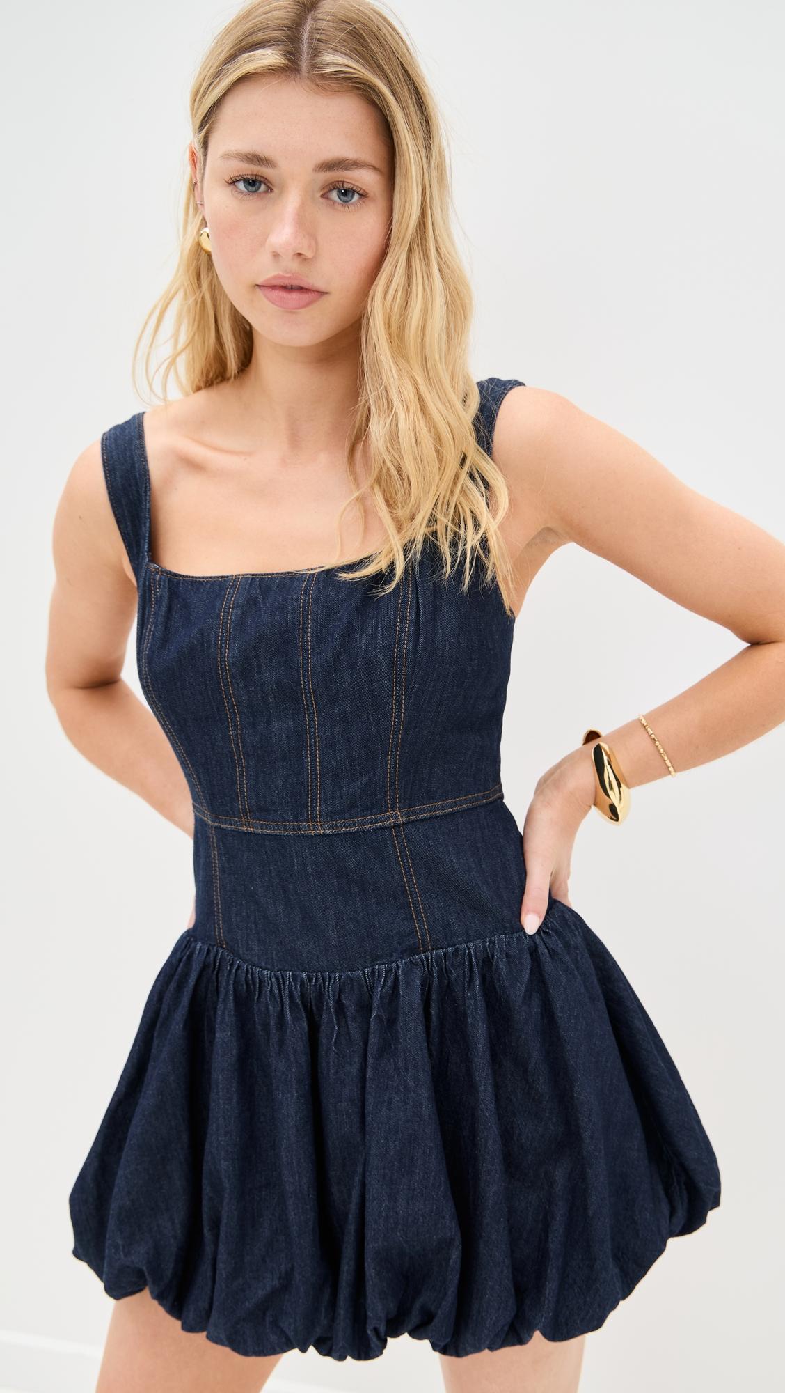 delia denim mini dress