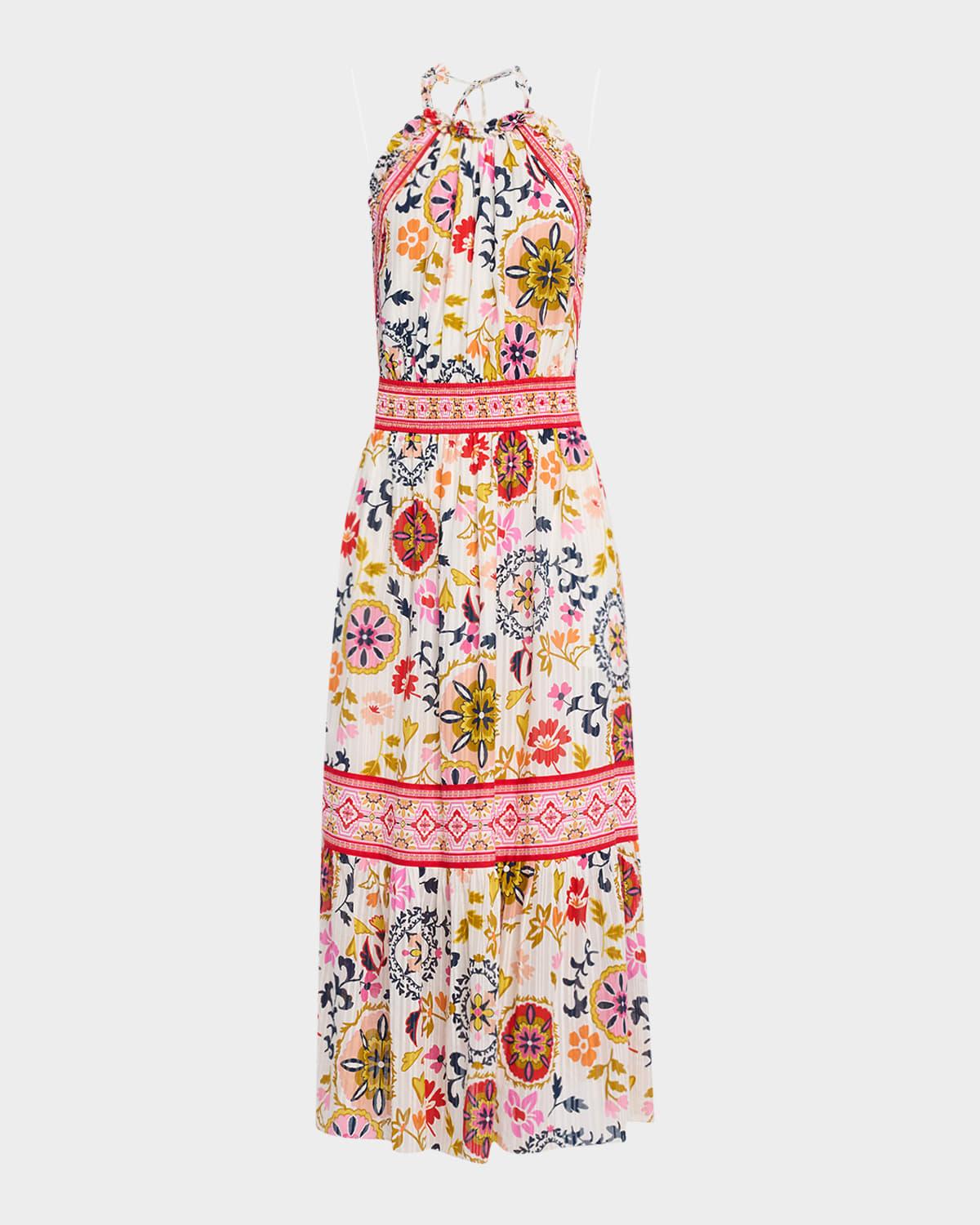 delia halter midi dress