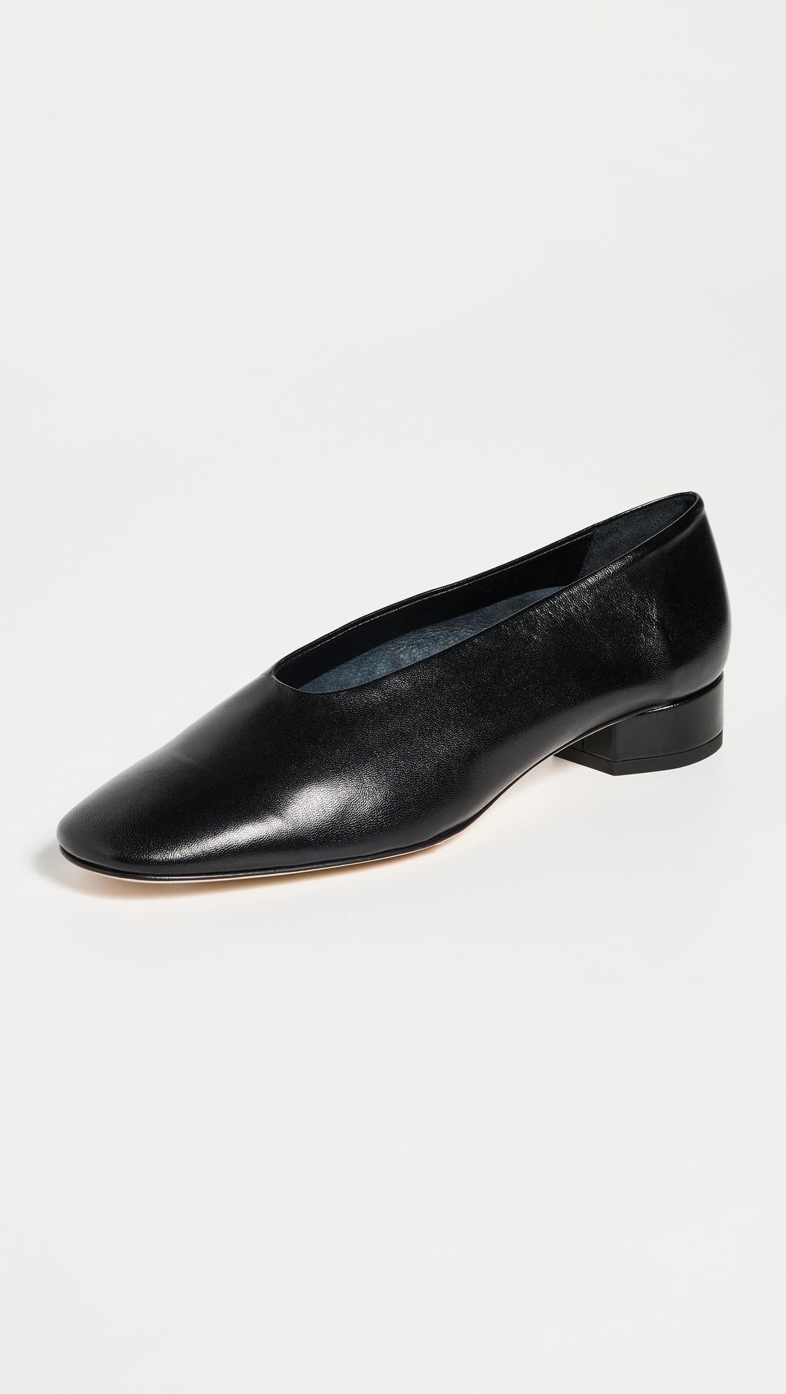 delia nappa leather heels