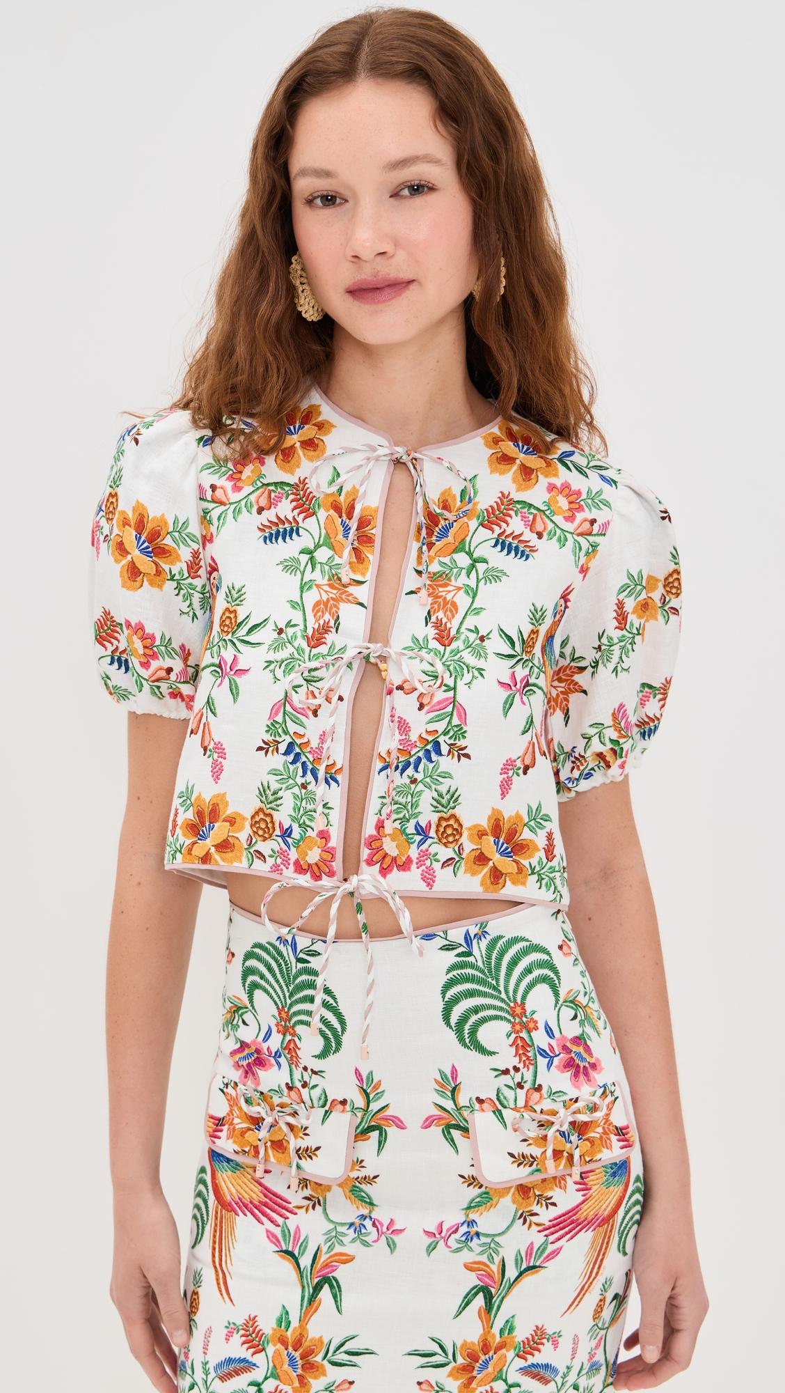 delicate forest scarves blous