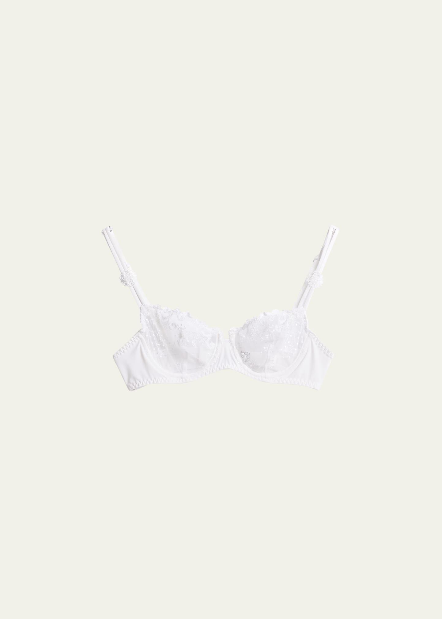 delice embroidered demi bra