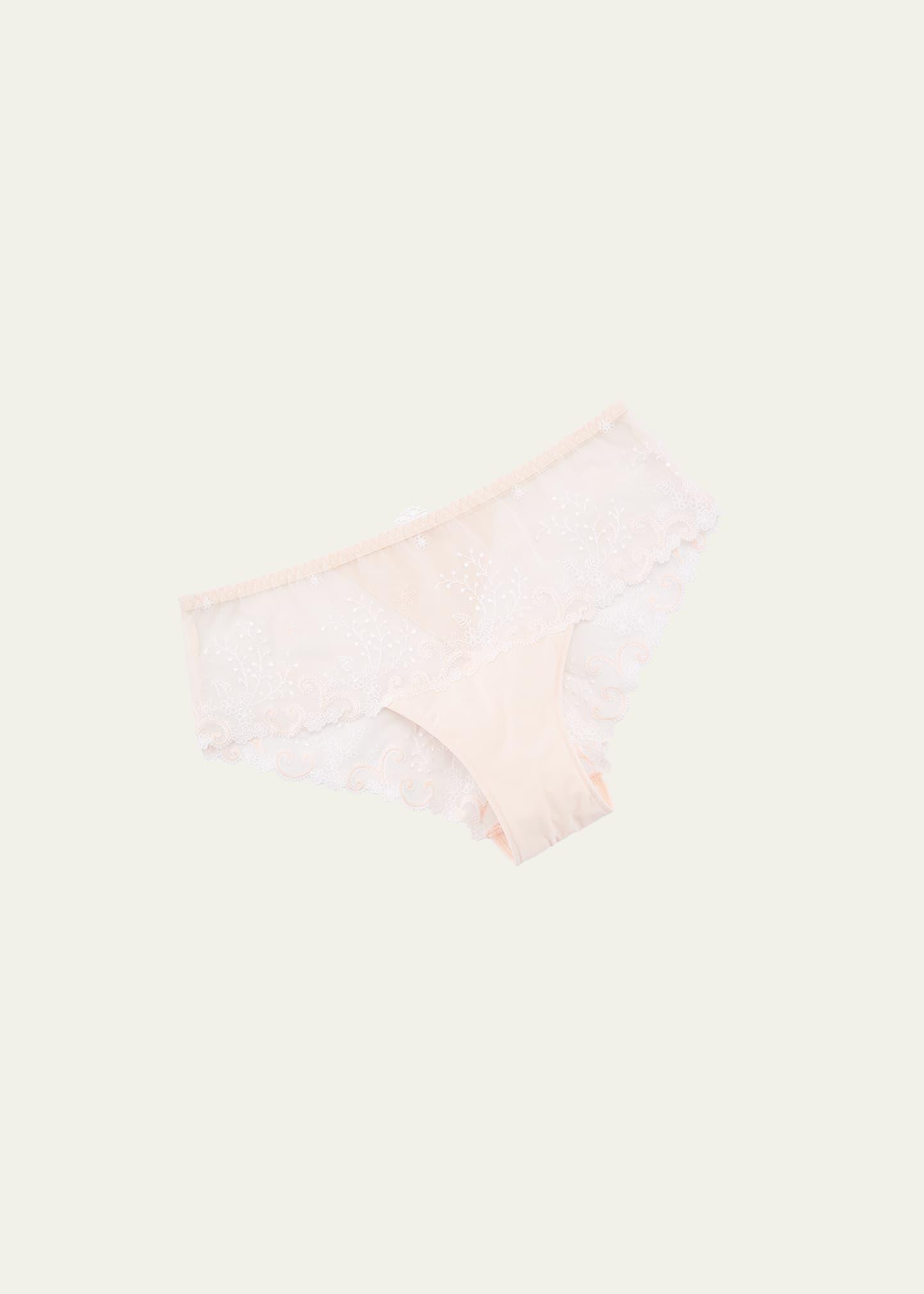 delice floral-embroidered boyshorts