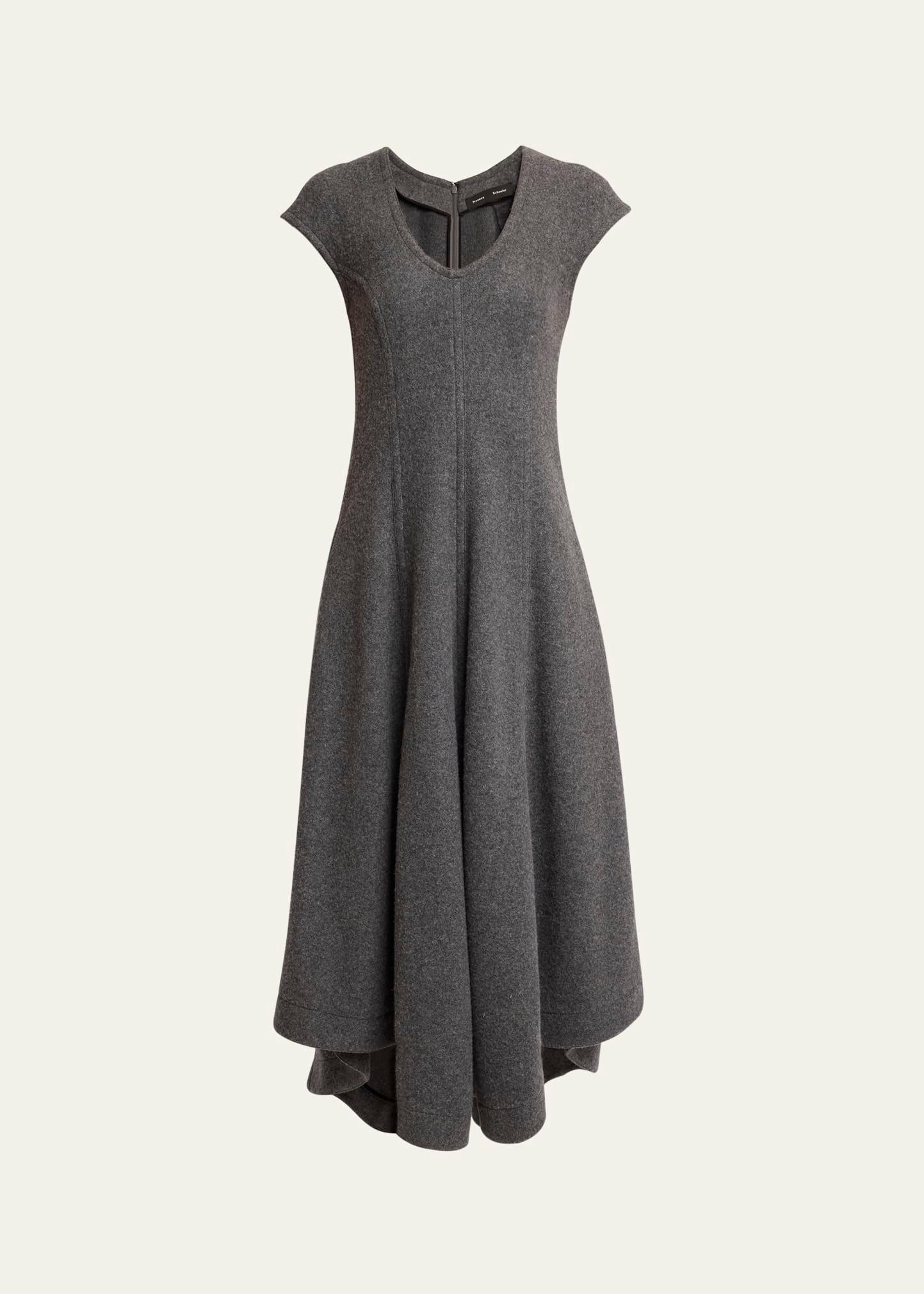 delilah wool jersey midi dress