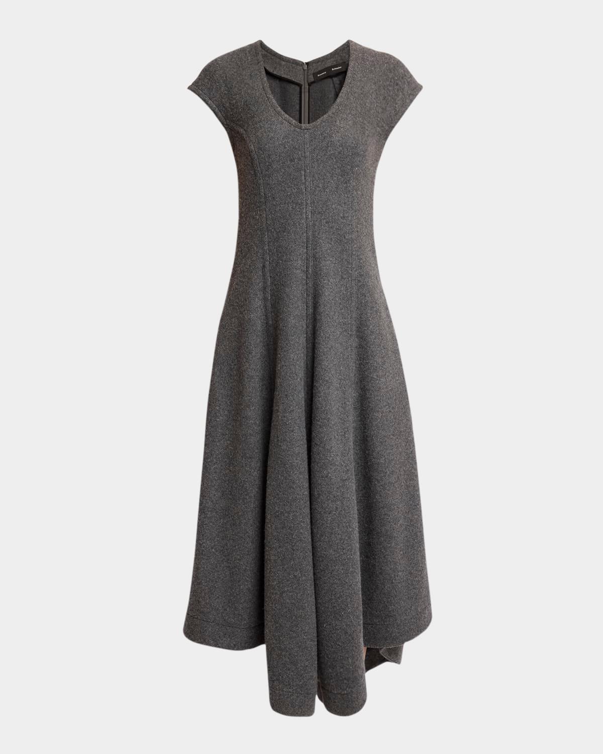 delilah wool jersey midi dress