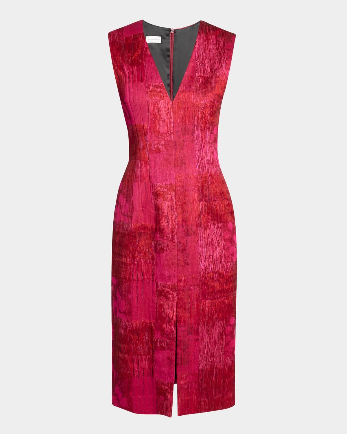 delina patchwork crinkle dress