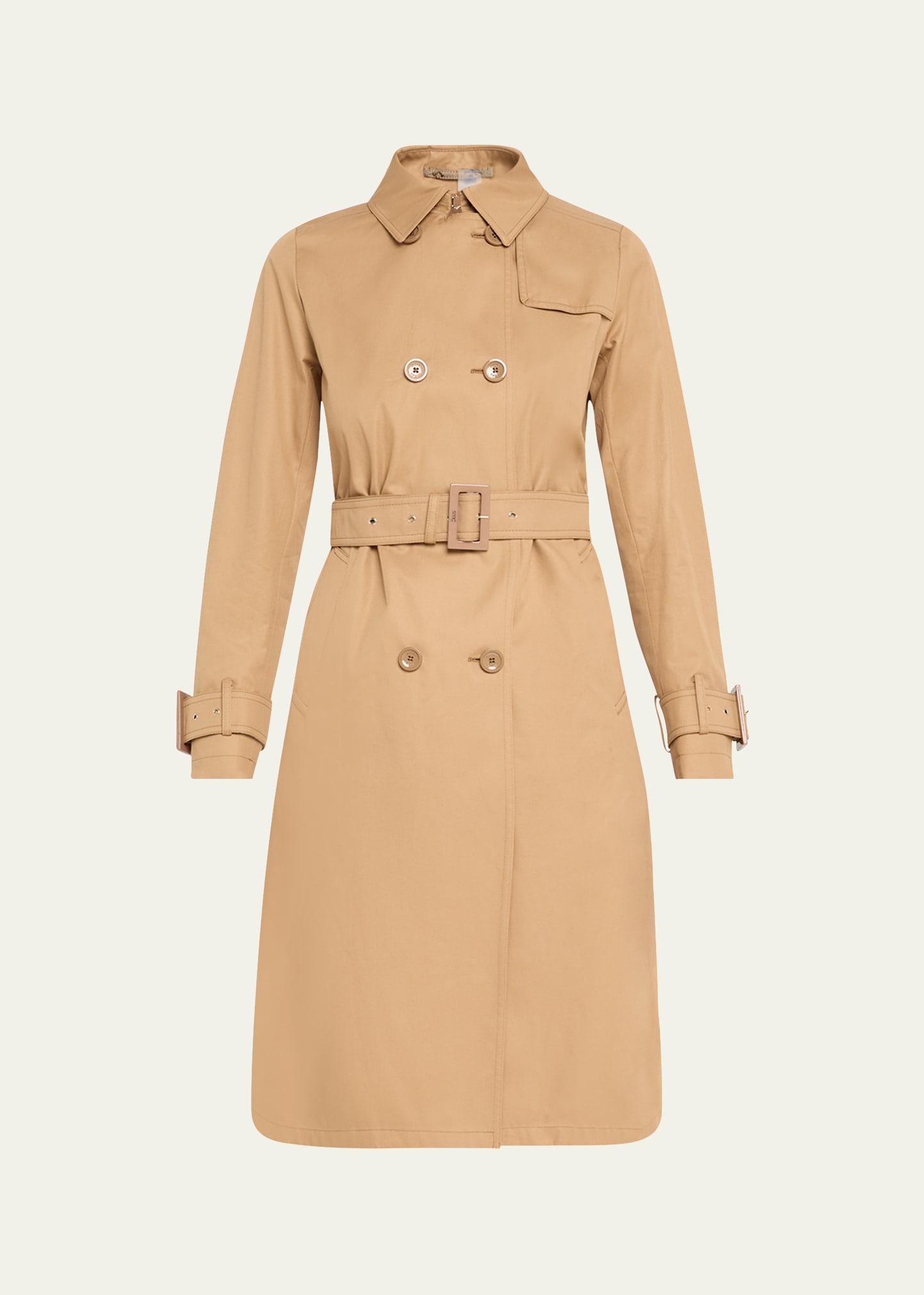 delon double-breasted trench coat