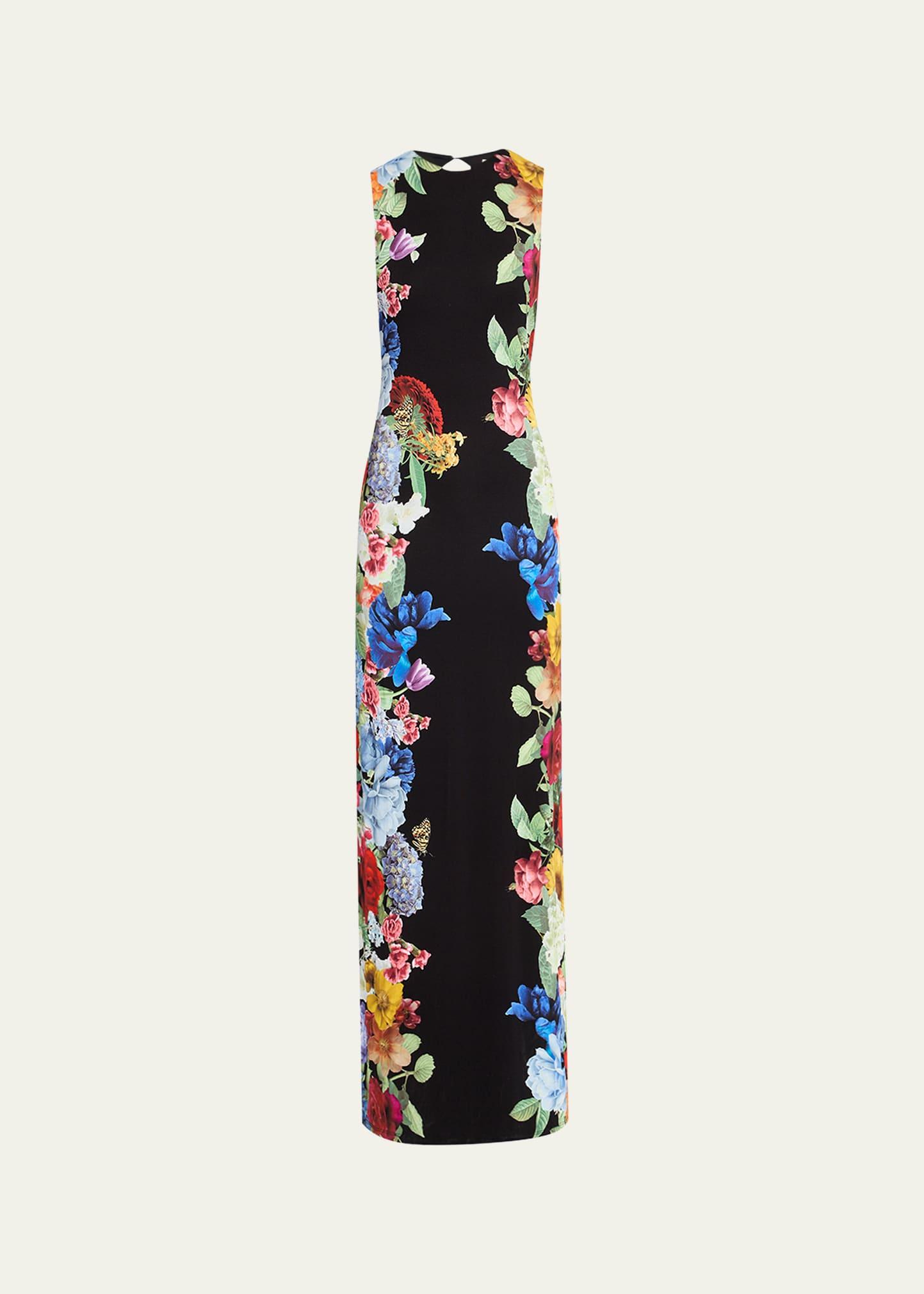 delora floral sleeveless maxi dress