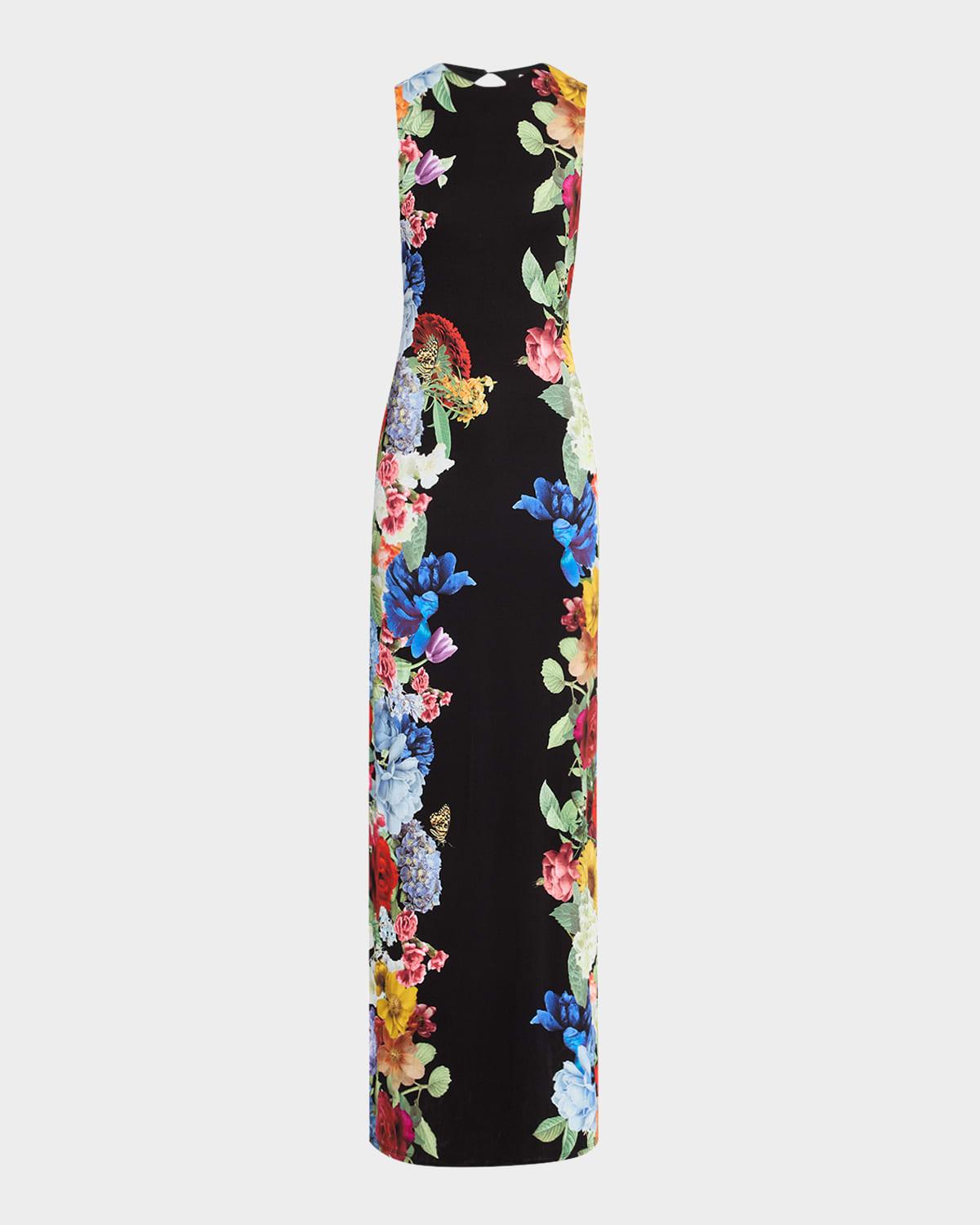 delora floral sleeveless maxi dress