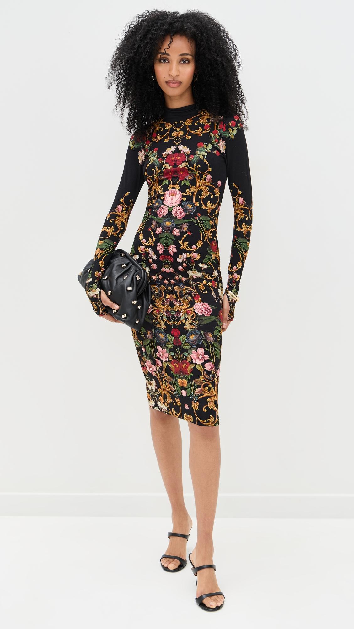 delora turtleneck midi dress