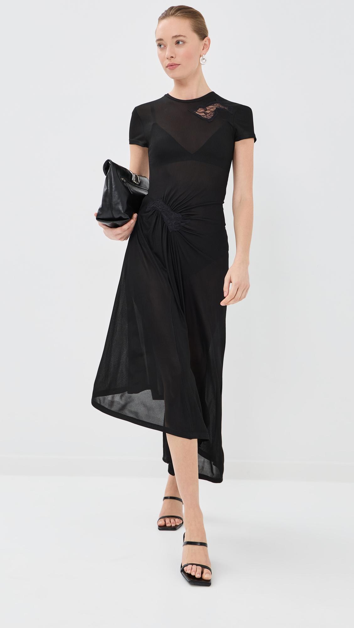 delphin lace rib tee dress