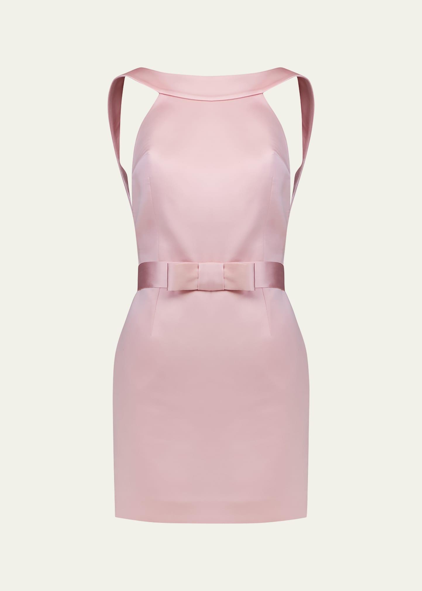 delphine satin mini dress