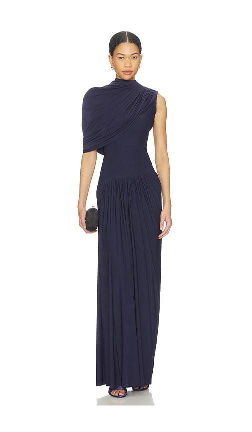 deme by gabriella bloom dress in blue.