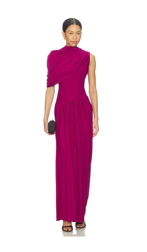 deme by gabriella bloom dress in fuchsia.