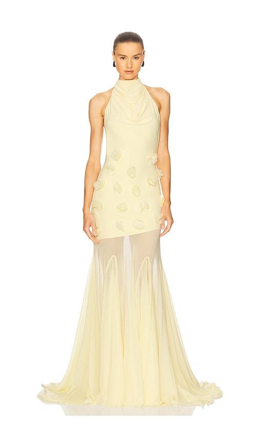 deme by gabriella celeste gown in lemon.