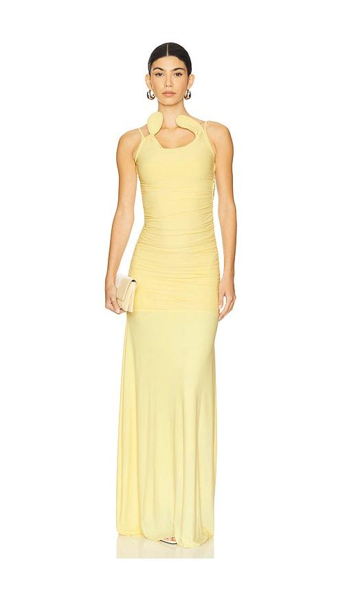 deme by gabriella estelle dress in yellow.