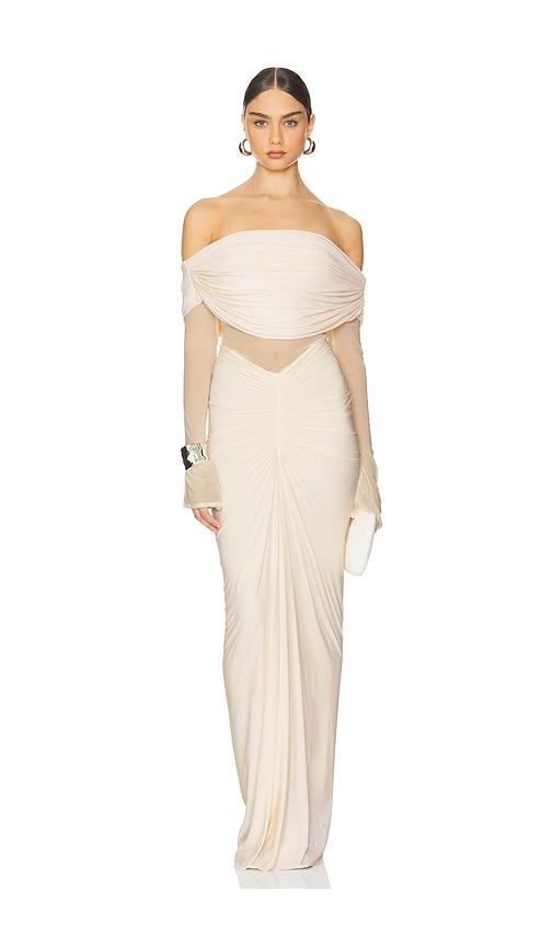 deme by gabriella jolene gown in ivory.