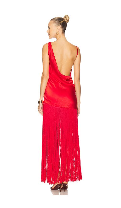 deme by gabriella rosetta dress in red.