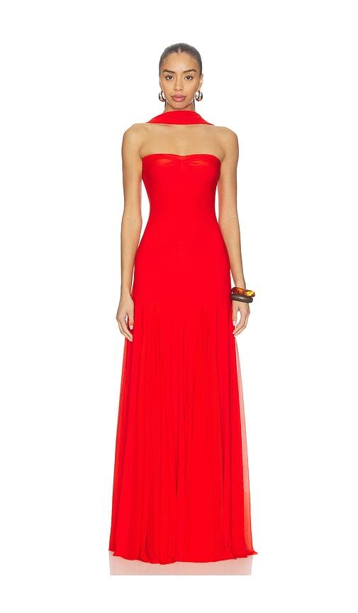 deme by gabriella the berta dress in red.