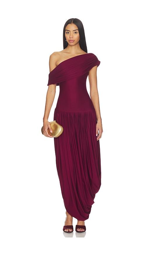 deme by gabriella the cassidy dress in purple.