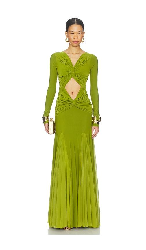 deme by gabriella the clea dress in green.