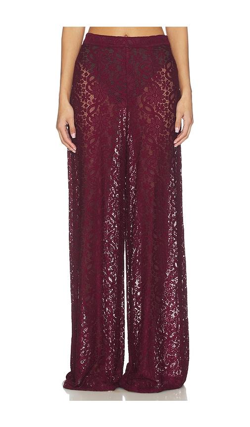 deme by gabriella the kianna pant in burgundy.