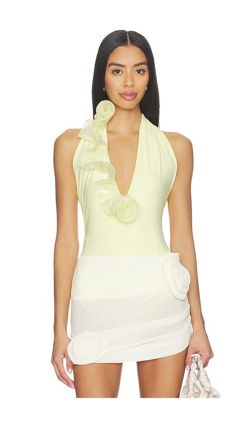 deme by gabriella the peony top in lemon.