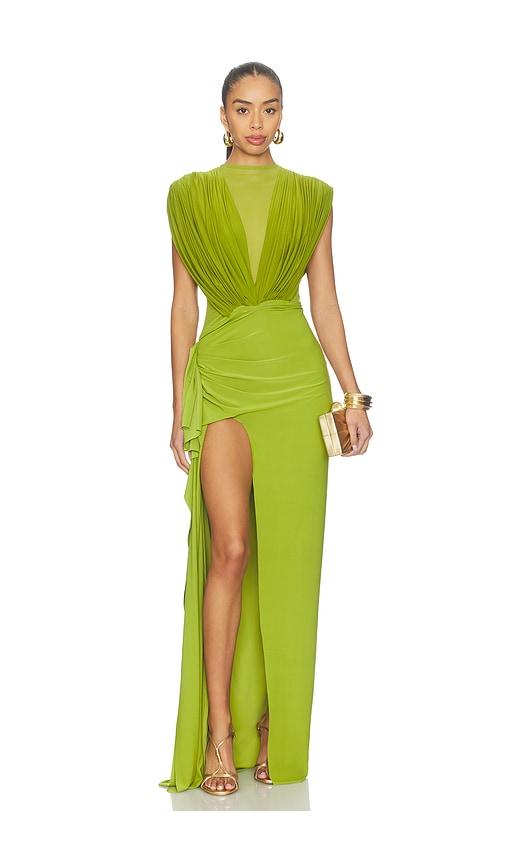deme by gabriella the peyton dress in green.