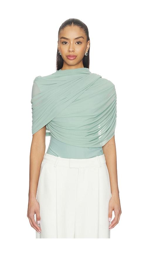 deme by gabriella the rose top in teal.