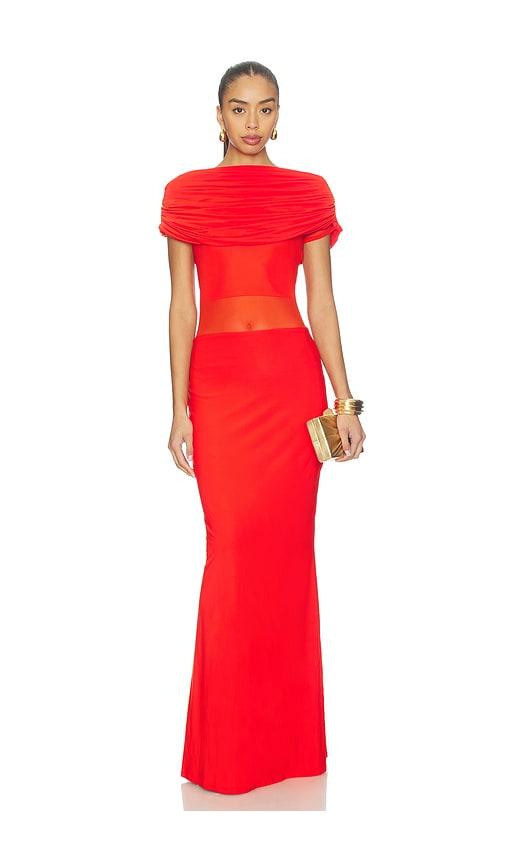 deme by gabriella the taylor dress in red.