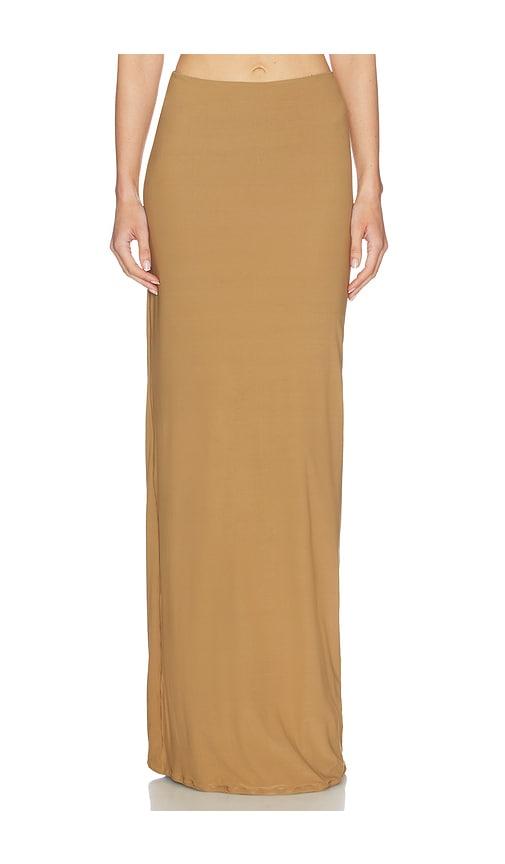 deme by gabriella the zoey skirt in beige.