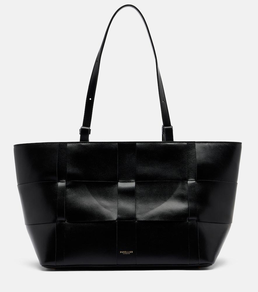 demellier florence large woven leather tote bag