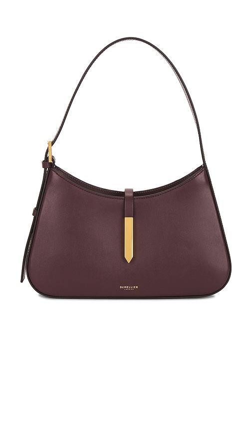 demellier london tokyo handbag in burgundy.