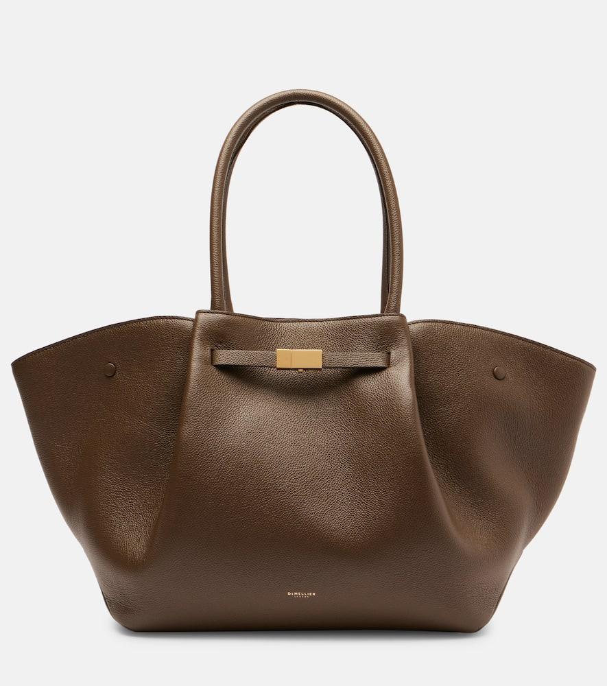demellier new york leather tote bag